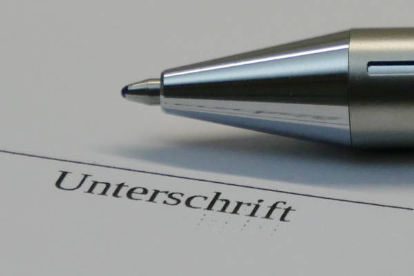 Unterschrift Stift